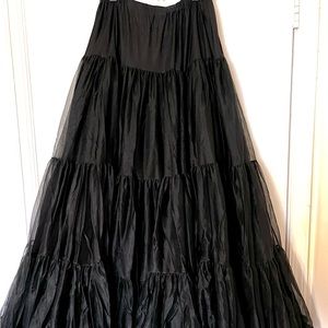 Black Long Petticoat Underskirt size medium
